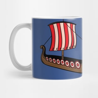 Cartoon viking ship Mug